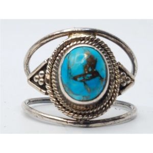 925 Silver and Turquoise Ring Size 9